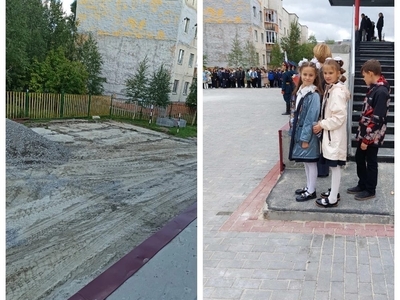 Безбарьерная среда (произведен демонтаж старых дорожных плит и установлена новая тротуарная плитка).