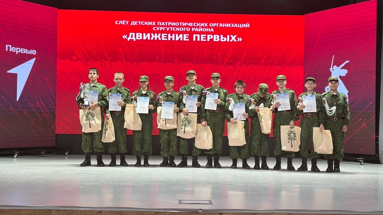 Прошел слет детских патриотических организаций «Движение первых», посвященных 80-летию Победы в Великой Отечественной войне 1941-1945 годов.